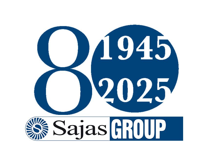Sajas Group 80 years logo
